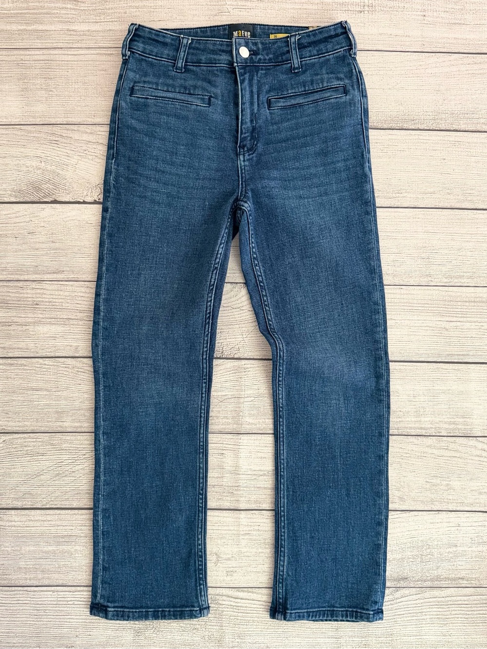 Anthropologie Women's Blue Straight-Leg Jeans